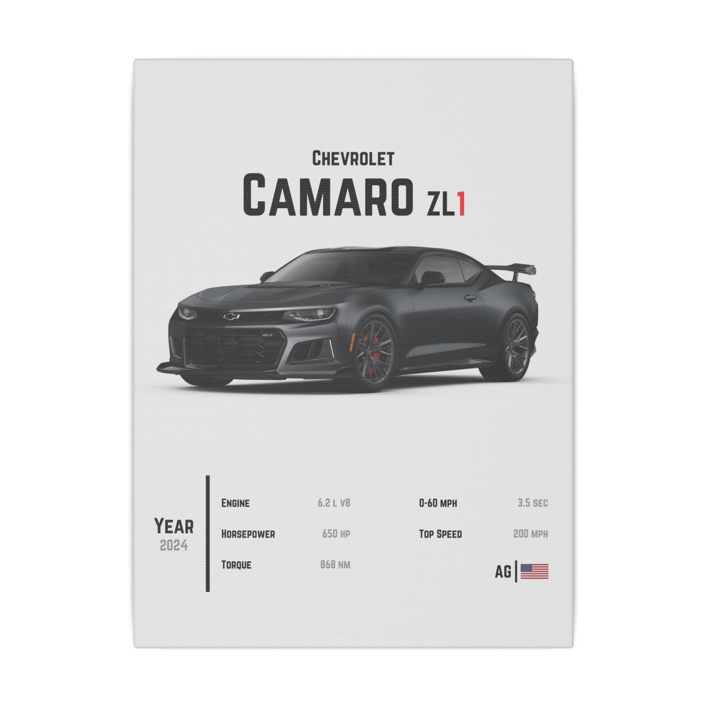 Chevrolet Camaro ZL1 Canvas Tile