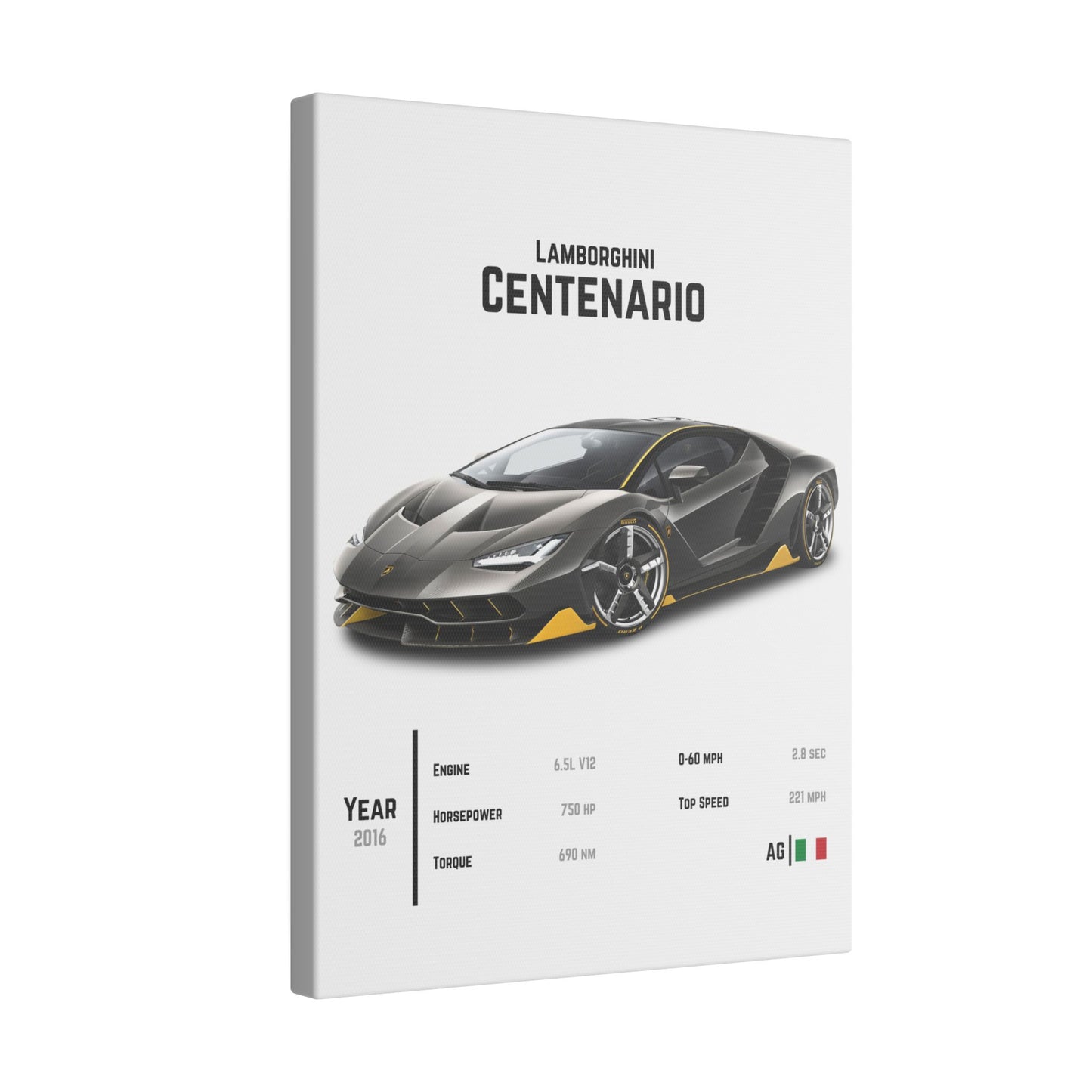 Lamborghini Centenario Canvas Tile