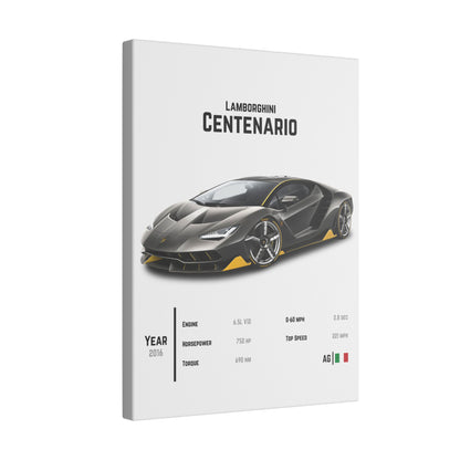 Lamborghini Centenario Canvas Tile