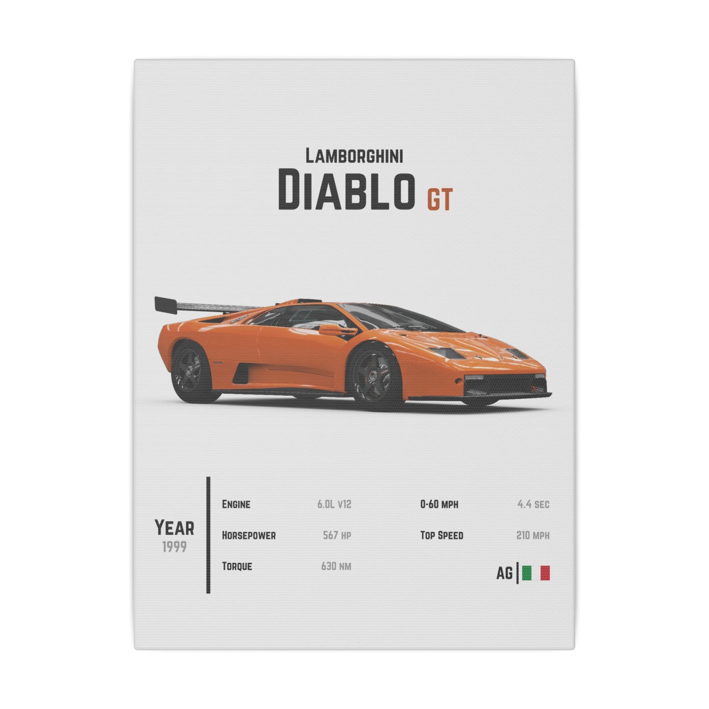 Lamborghini Diablo GT Canvas Tile