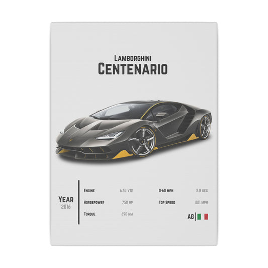 Lamborghini Centenario Canvas Tile