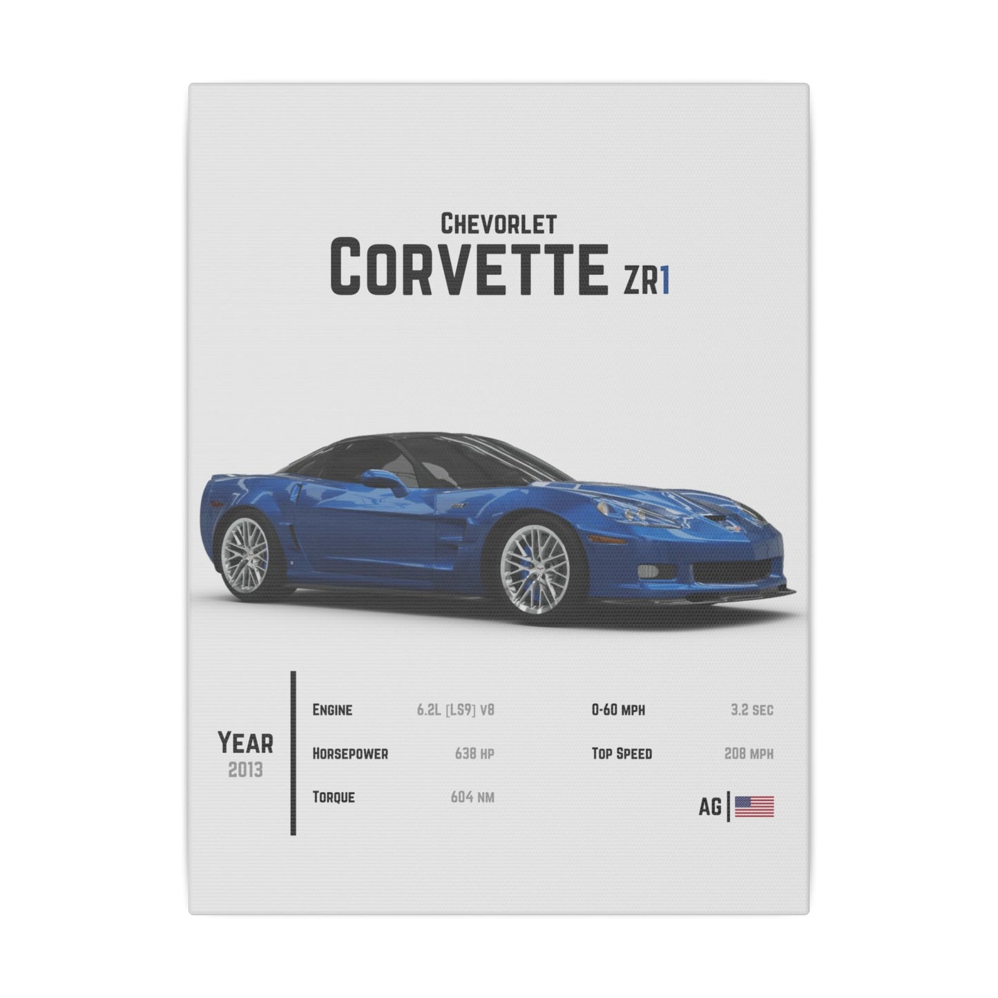 Chevrolet Corvette C6 ZR1 Canvas Tile