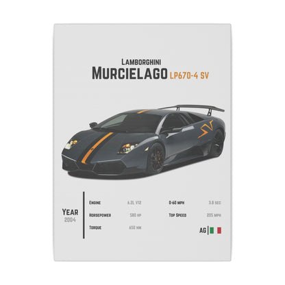 Lamborghini Murcielago LP670-4 SV Canvas Tile