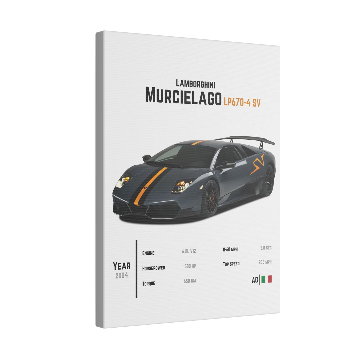 Lamborghini Murcielago LP670-4 SV Canvas Tile