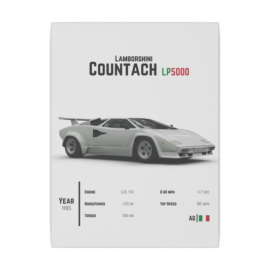 Lamborghini Countach LP5000 Canvas Tile