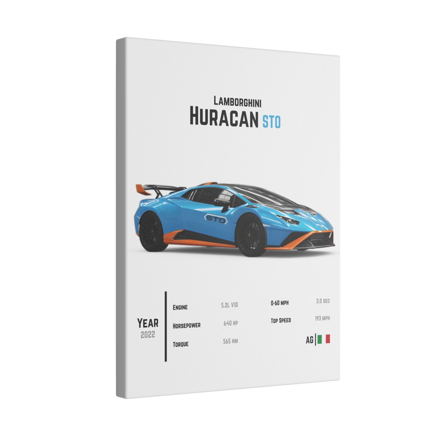 Lamborghini Huracan STO Canvas Tile