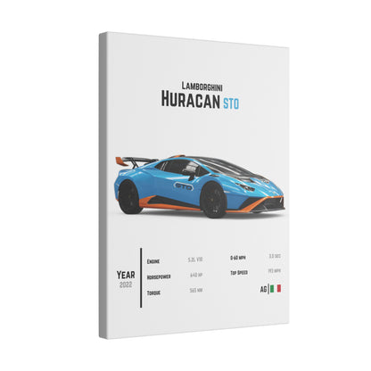 Lamborghini Huracan STO Canvas Tile