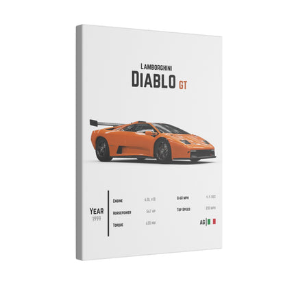 Lamborghini Diablo GT Canvas Tile