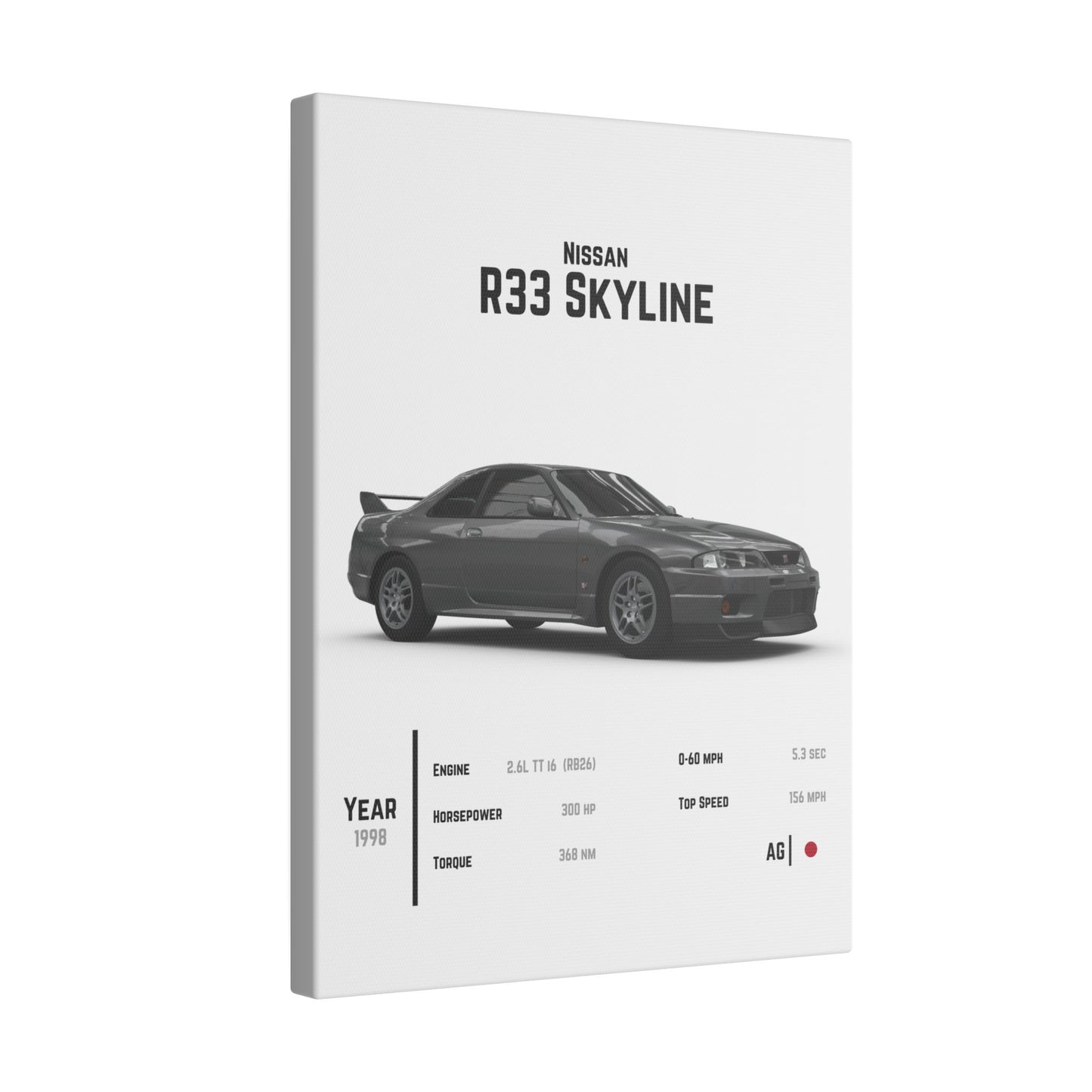 Nissan GT-R R33 Canvas Tile