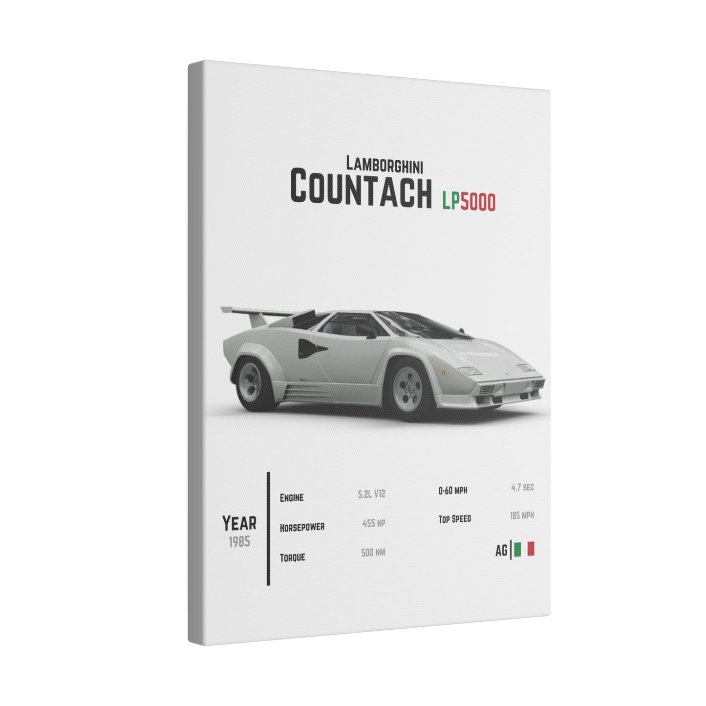 Lamborghini Countach LP5000 Canvas Tile